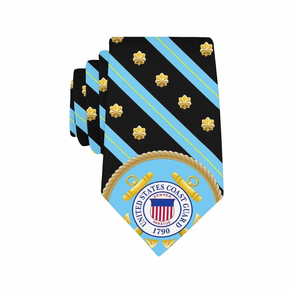 US COast Guard O-4 Officer Classic Necktie (Two Sides)-Necktie-USCG-Officer-Veterans Nation