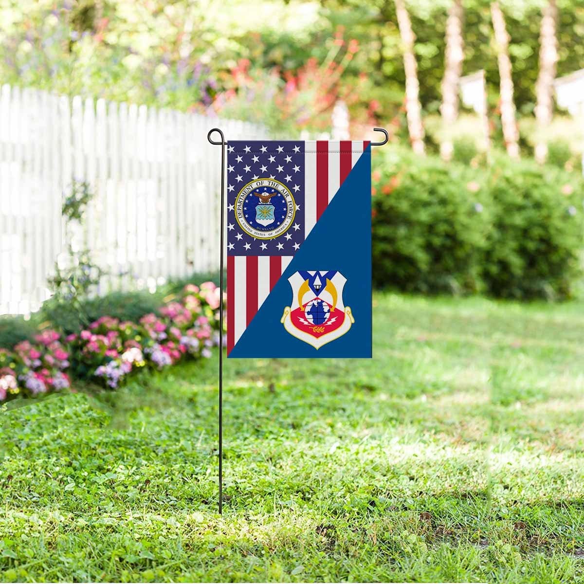 US Air Force 6th Air Division Garden Flag/Yard Flag 12 inches x 18 inches Twin-Side Printing-GDFlag-USAF-AirDivision-Veterans Nation