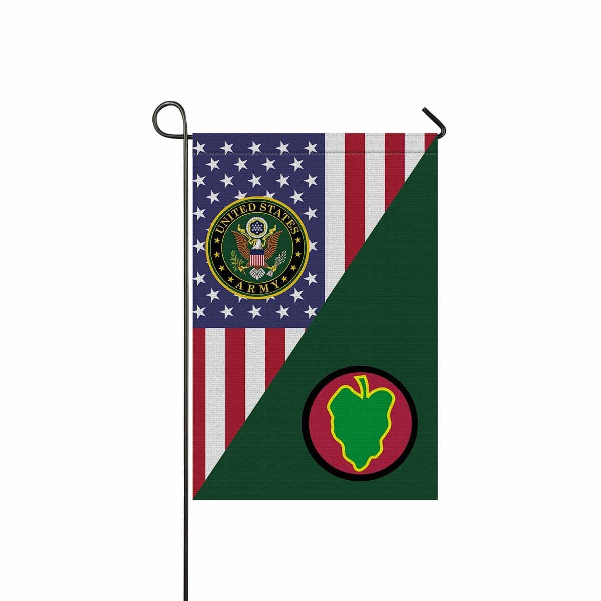 US ARMY 24th Mechanized Infantry Division Garden Flag/Yard Flag 12 inches x 18 inches Twin-Side Printing-GDFlag-Army-CSIB-Veterans Nation