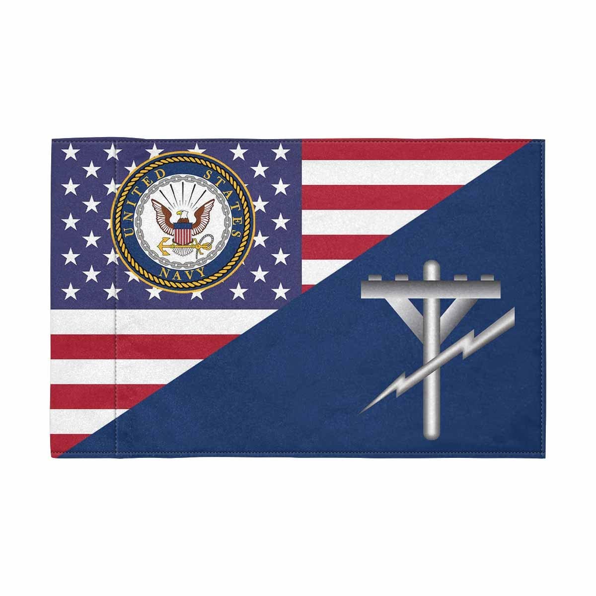 US Navy Construction Electrician Navy CE Motorcycle Flag 9" x 6" Twin-Side Printing D01-MotorcycleFlag-Navy-Veterans Nation