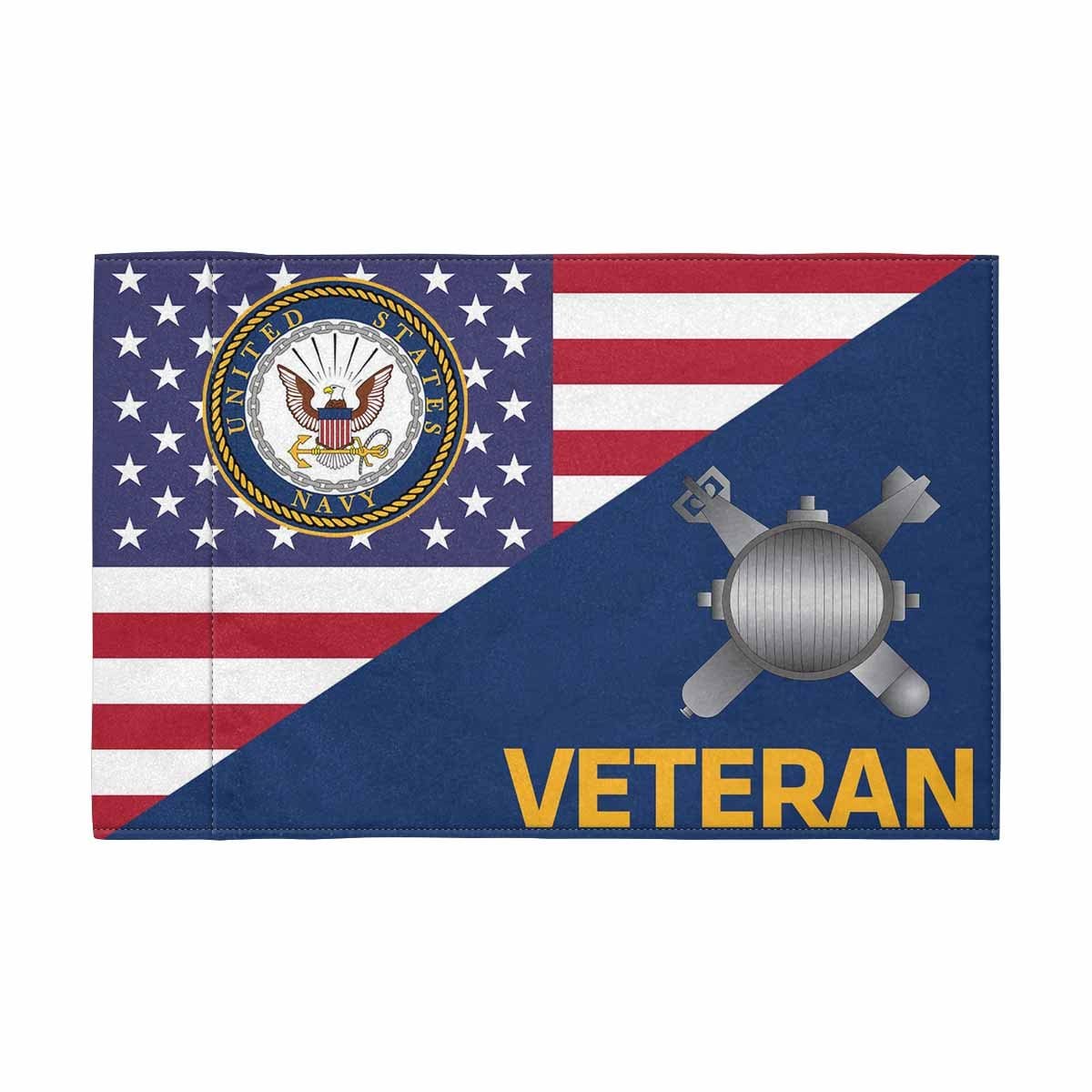 US Navy Explosive Ordnance Disposal Navy EOD Veteran Motorcycle Flag 9" x 6" Twin-Side Printing D01-MotorcycleFlag-Navy-Veterans Nation