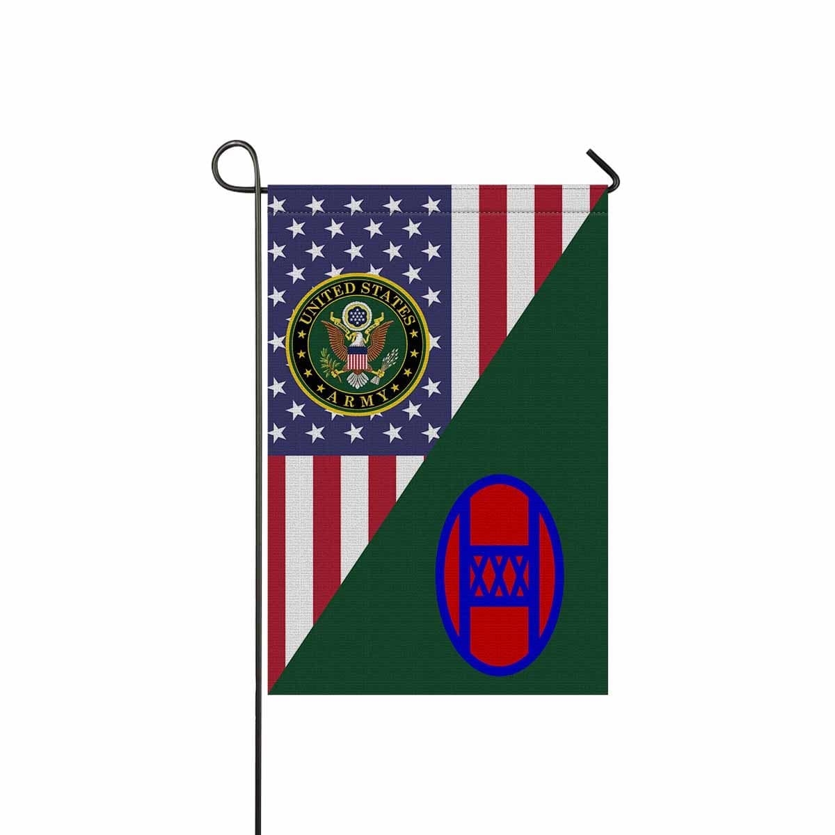 US ARMY 30TH ARMORED BRIGADE COMBAT TEAM Garden Flag/Yard Flag 12 inches x 18 inches Twin-Side Printing-GDFlag-Army-CSIB-Veterans Nation