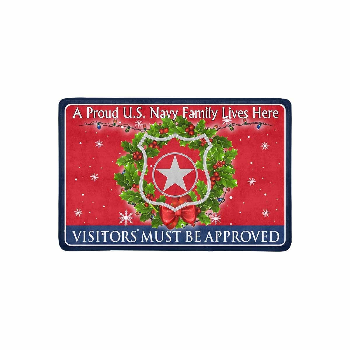 U.S Navy Master-at-arms Navy MA - Visitors must be approved - Christmas Doormat-Doormat-Navy-Rate-Veterans Nation