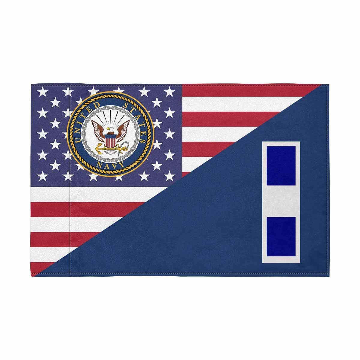 US Navy W-3 Motorcycle Flag 9" x 6" Twin-Side Printing D01-MotorcycleFlag-Navy-Veterans Nation