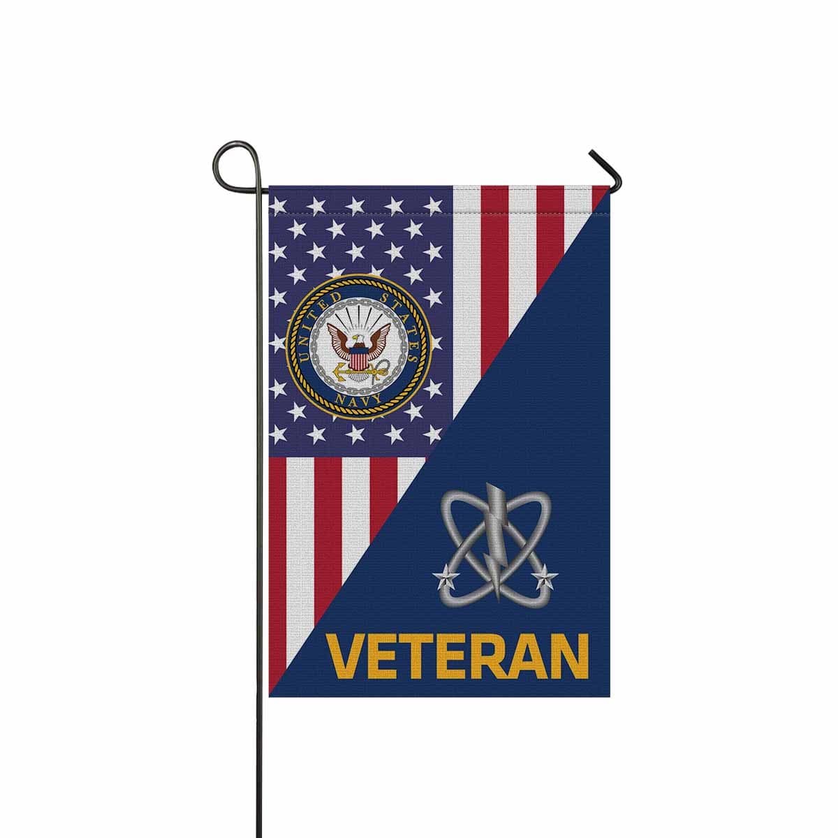 Navy Electronics Warfare Technician Navy EW Veteran Garden Flag/Yard Flag 12 inches x 18 inches Twin-Side Printing-GDFlag-Navy-Rate-Veterans Nation