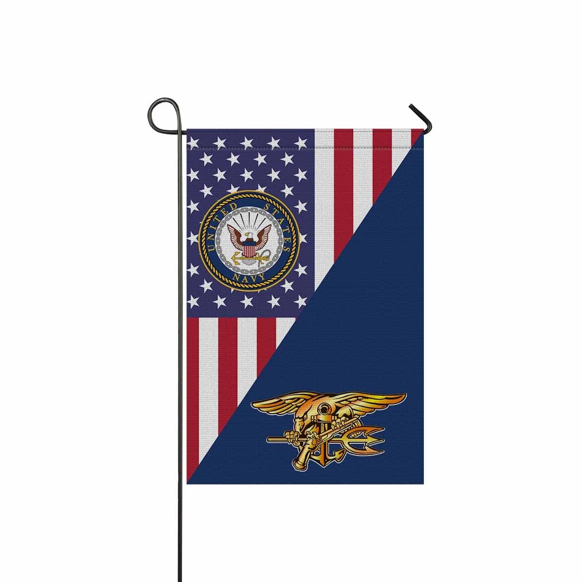 US Navy Special Warfare Garden Flag/Yard Flag 12 inches x 18 inches Twin-Side Printing-GDFlag-Navy-Badge-Veterans Nation