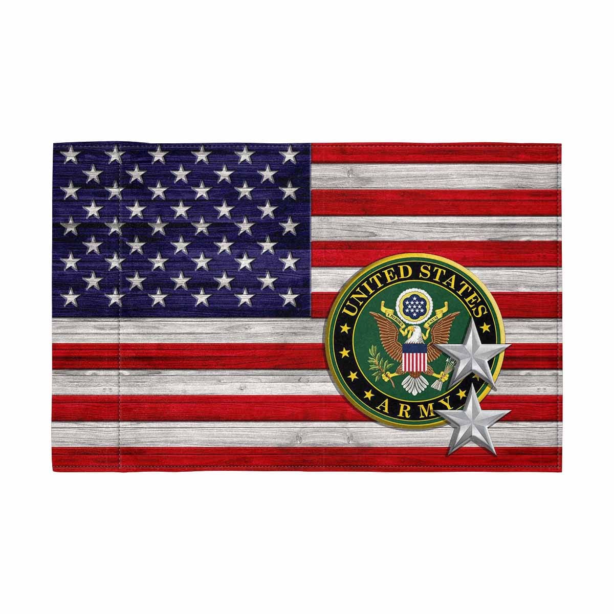 US Army O-8 Motorcycle Flag 9" x 6" Twin-Side Printing D02-Garden Flag-Veterans Nation