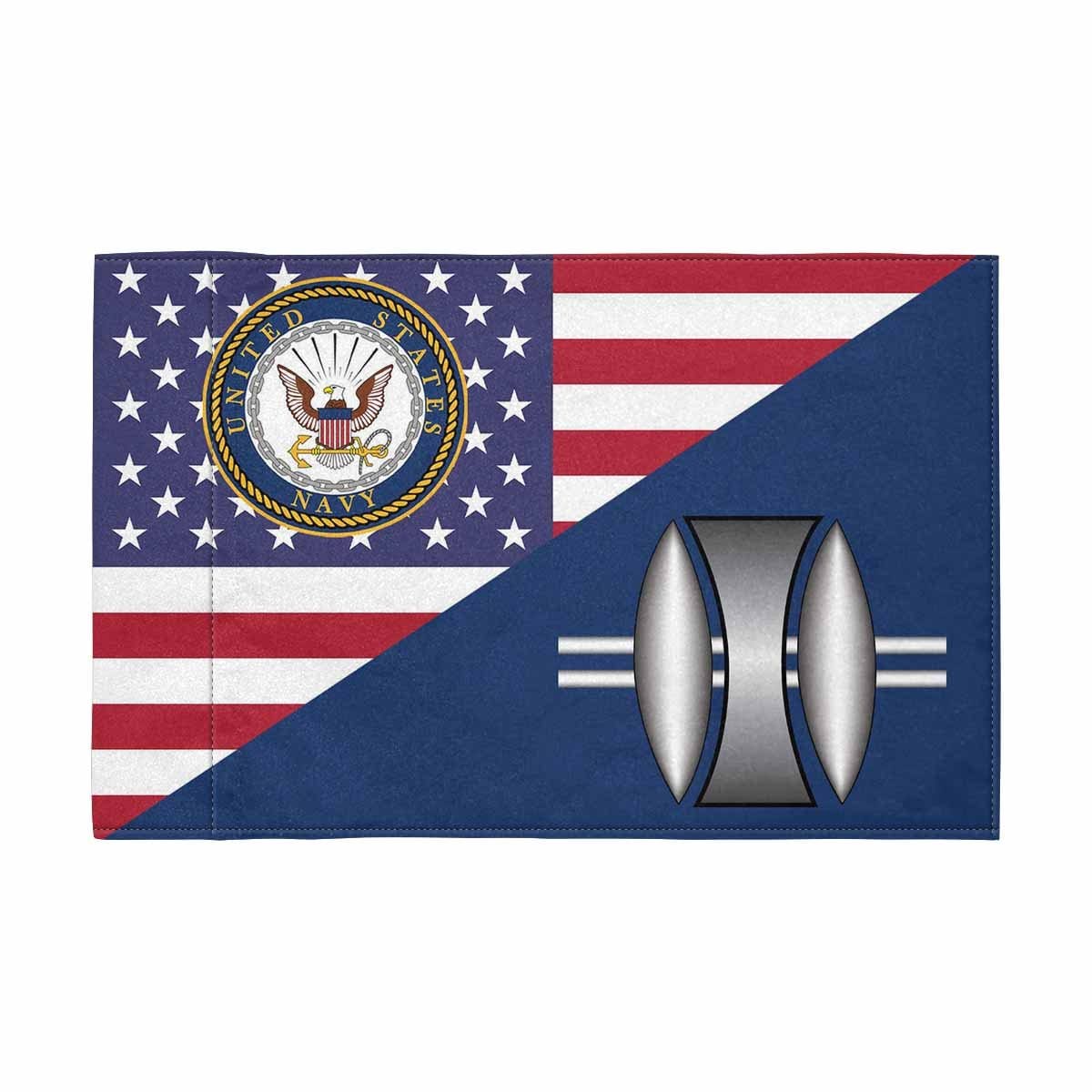 US Navy Opticalman Navy OM Motorcycle Flag 9" x 6" Twin-Side Printing D01-MotorcycleFlag-Navy-Veterans Nation