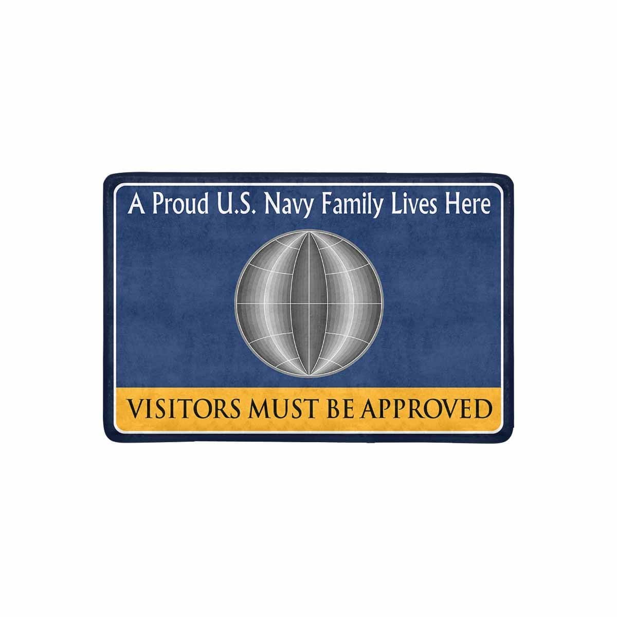 U.S Navy Electrician's mate Navy EM Family Doormat - Visitors must be approved (23,6 inches x 15,7 inches)-Doormat-Navy-Rate-Veterans Nation