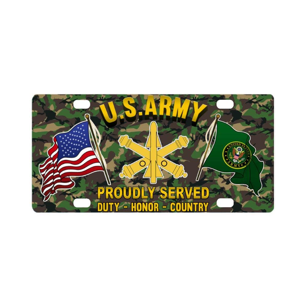 US Army Air Defense Artillery Proudly Plate Frame Classic License Plate-LicensePlate-Army-Branch-Veterans Nation