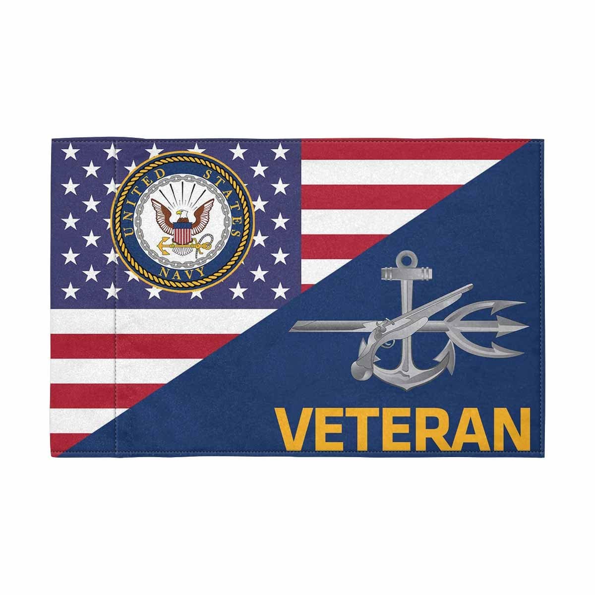 US Navy Special Warfare Operator Navy SO Veteran Motorcycle Flag 9" x 6" Twin-Side Printing D01-MotorcycleFlag-Navy-Veterans Nation