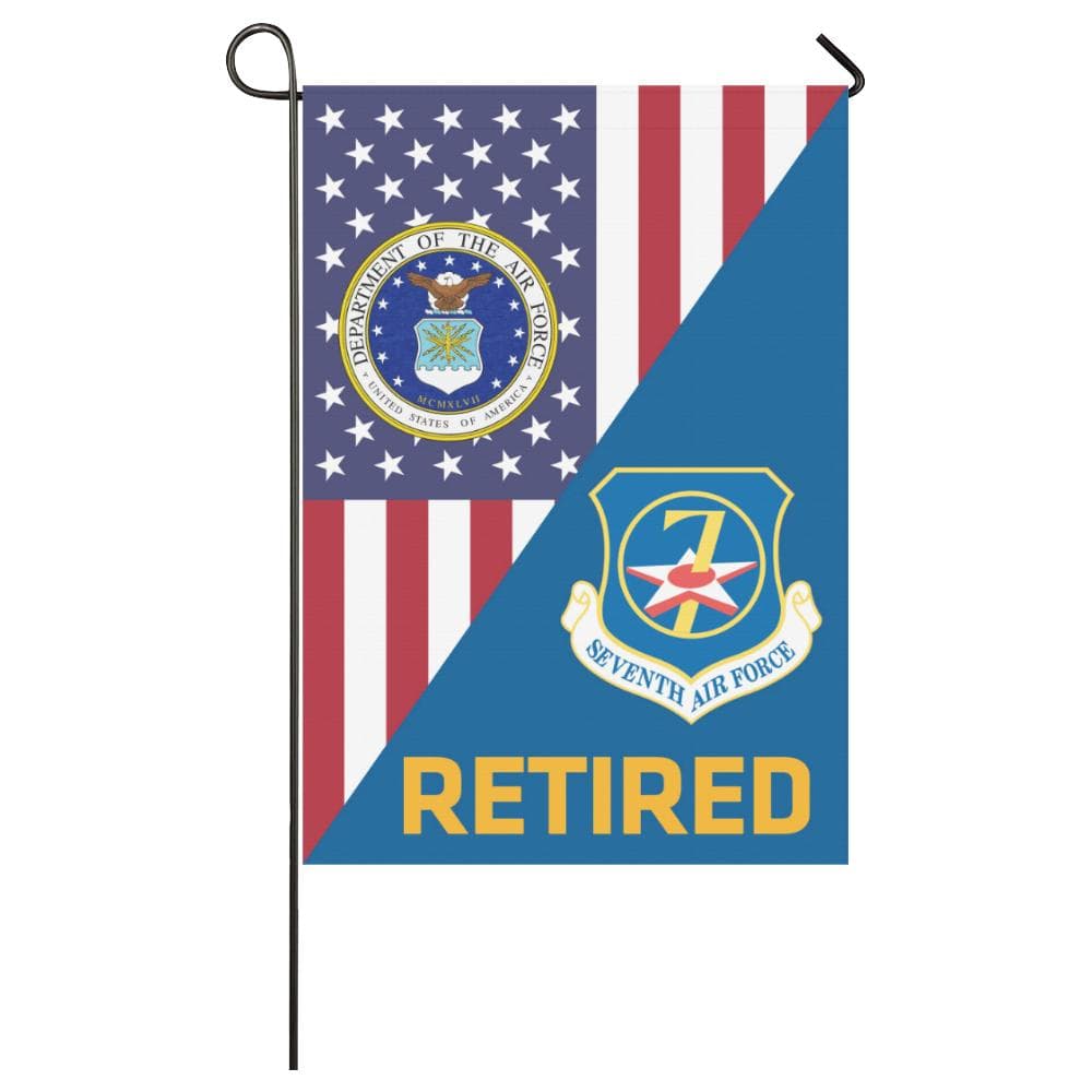 US Air Force Seventh Air Force Retired House Flag 28 inches x 40 inches Twin-Side Printing-HouseFlag-USAF-Shield-Veterans Nation