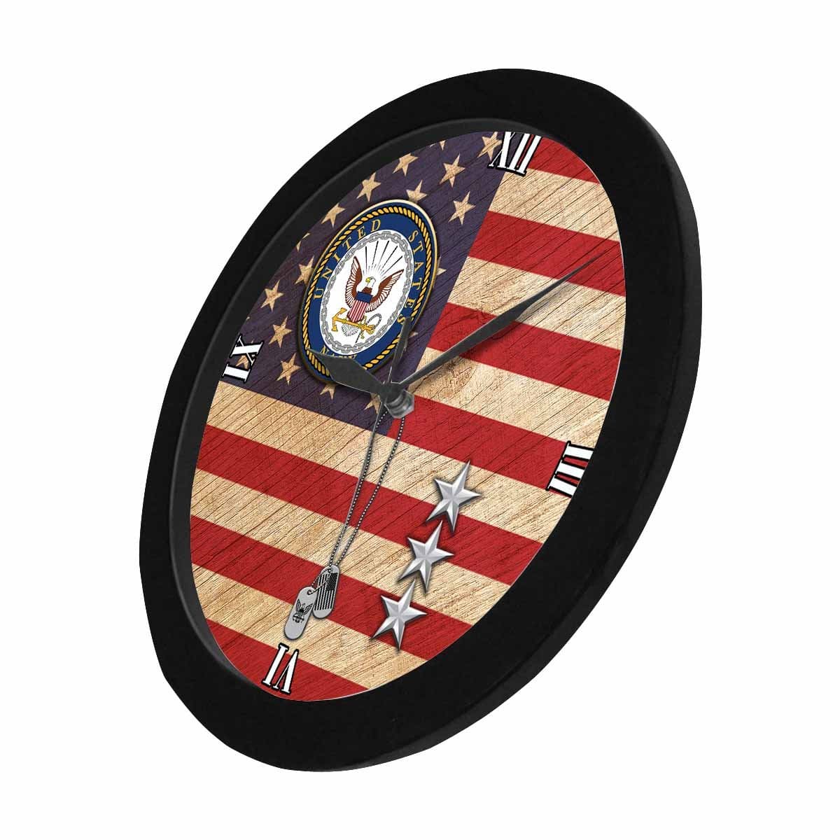 US Navy O-9 Vice Admiral O9 VADM Flag Officer Wall Clock-WallClocks-Navy-Officer-Veterans Nation