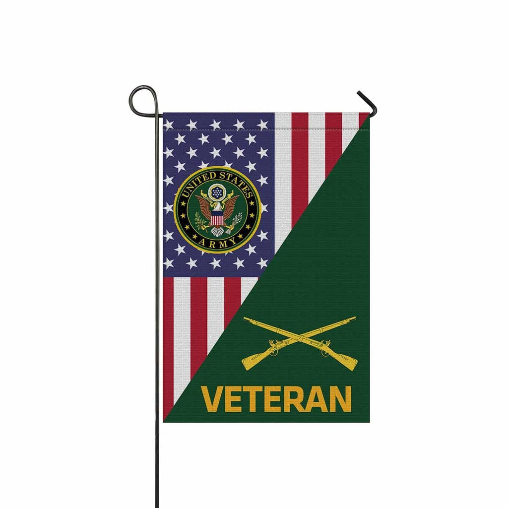 U.S. Army Infantry Veteran Garden Flag/Yard Flag 12 Inch x 18 Inch Twin-Side Printing-GDFlag-Army-Branch-Veterans Nation