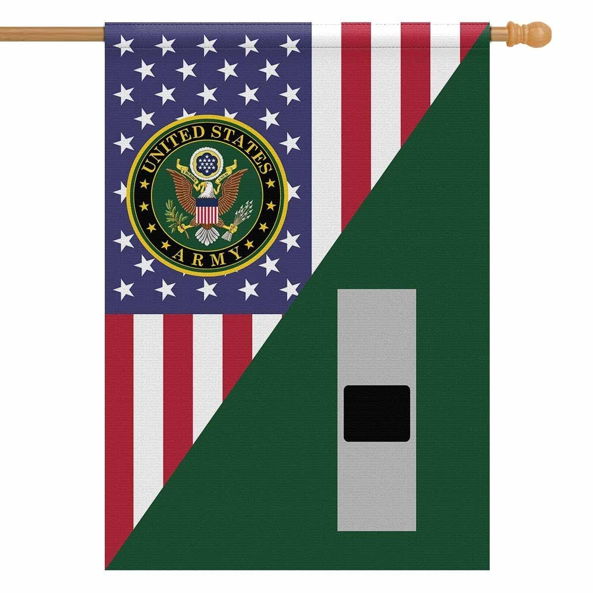 US Army Insignia With America Flag House Flag 28 Inch x 40 Inch Twin-Side Printing-HouseFlag-Army-Veterans Nation