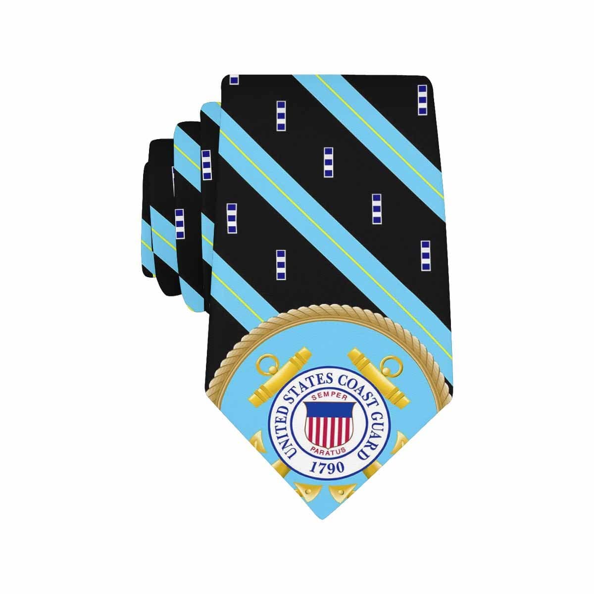 US COast Guard W-4 Officer Classic Necktie (Two Sides)-Necktie-USCG-Officer-Veterans Nation