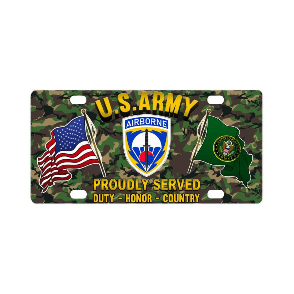 US ARMY SPECIAL OPERATIONS COMMAND KOREA- Classic License Plate-LicensePlate-Army-CSIB-Veterans Nation