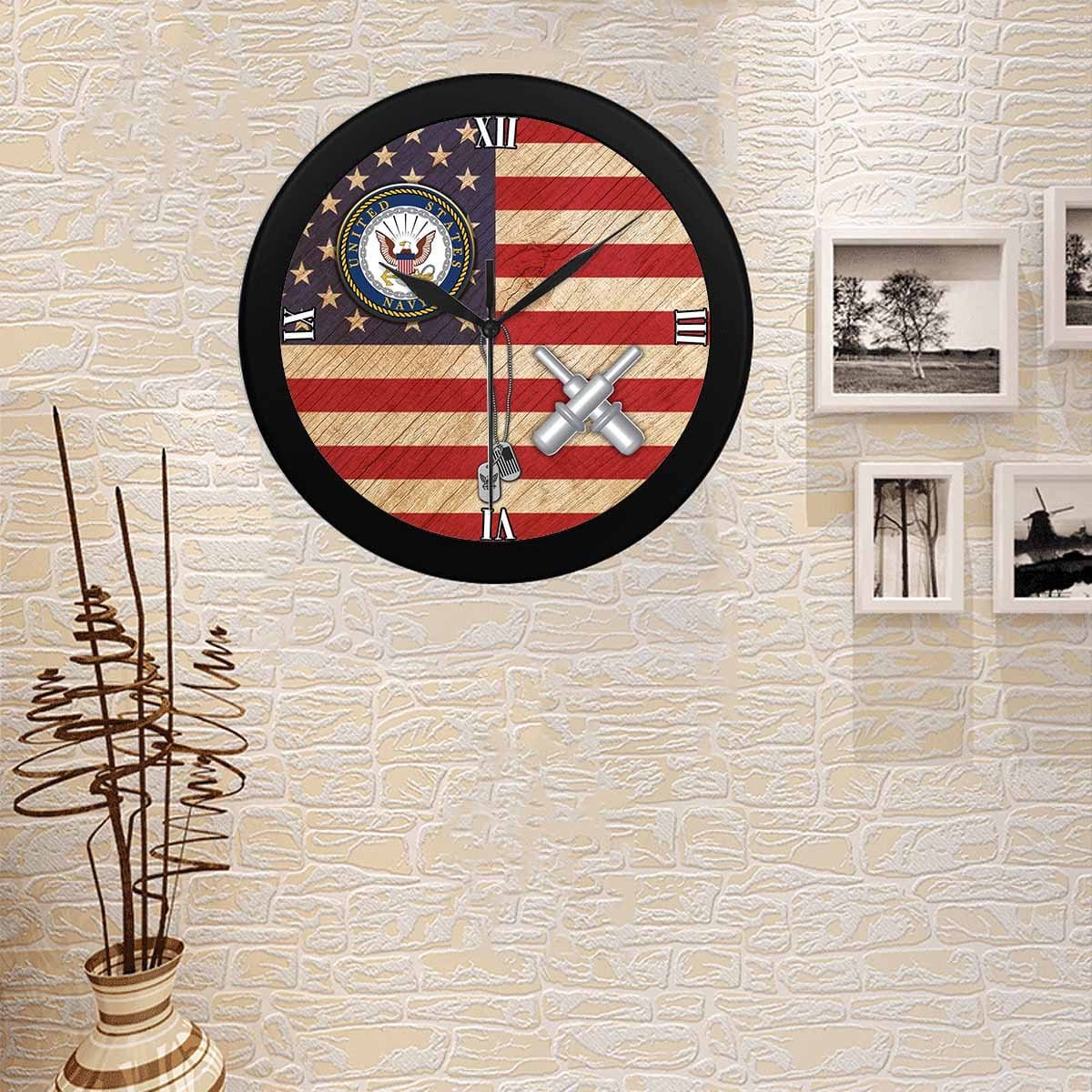 US Navy Gunner's mate Navy GM Wall Clock-WallClocks-Navy-Rate-Veterans Nation