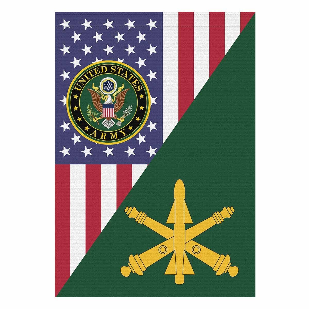 US Army Air Defense Artillery House Flag 28 Inch x 40 Inch Twin-Side Printing-HouseFlag-Army-Branch-Veterans Nation