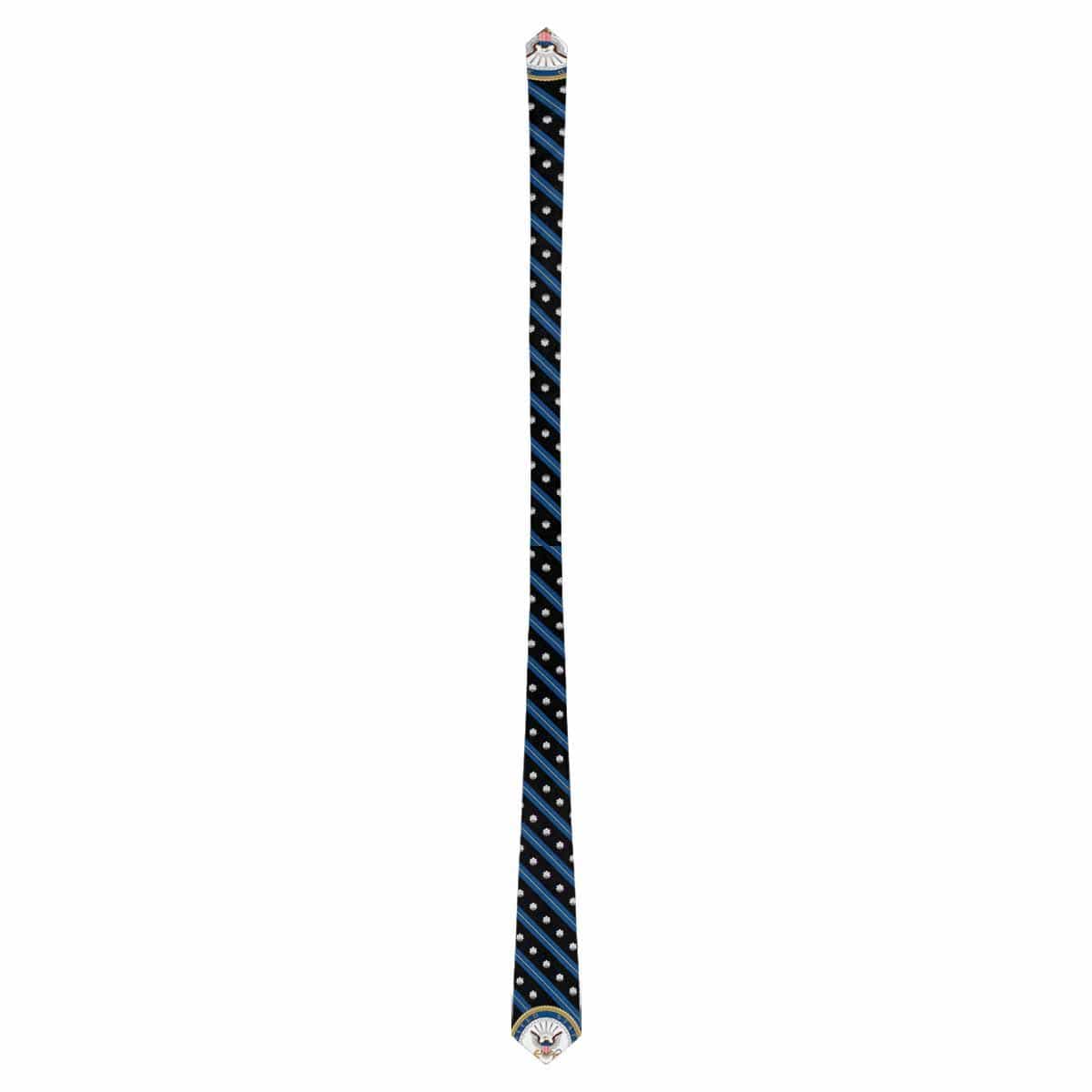 US Navy O-5 Officer Classic Necktie (Two Sides)-Necktie-Navy-Officer-Veterans Nation