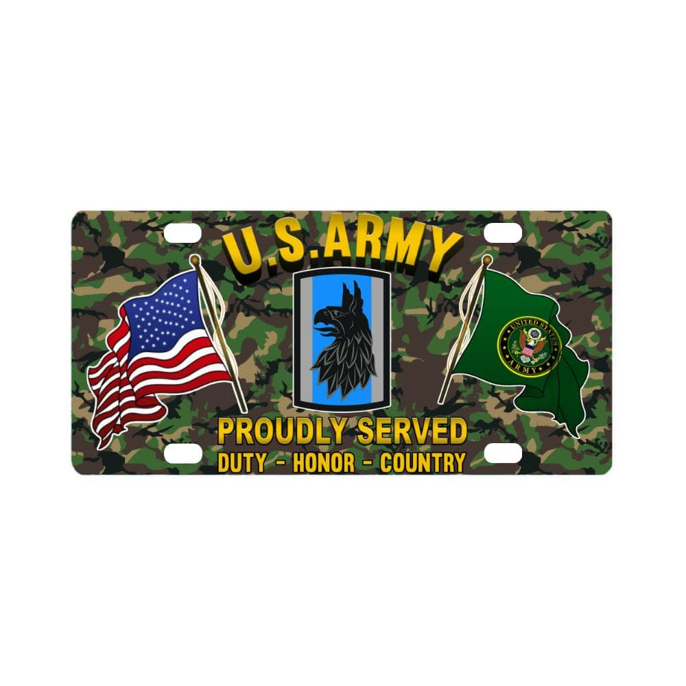 US ARMY 470 MILITARY INTELLIGENCE BRIGADE- Classic License Plate-LicensePlate-Army-CSIB-Veterans Nation