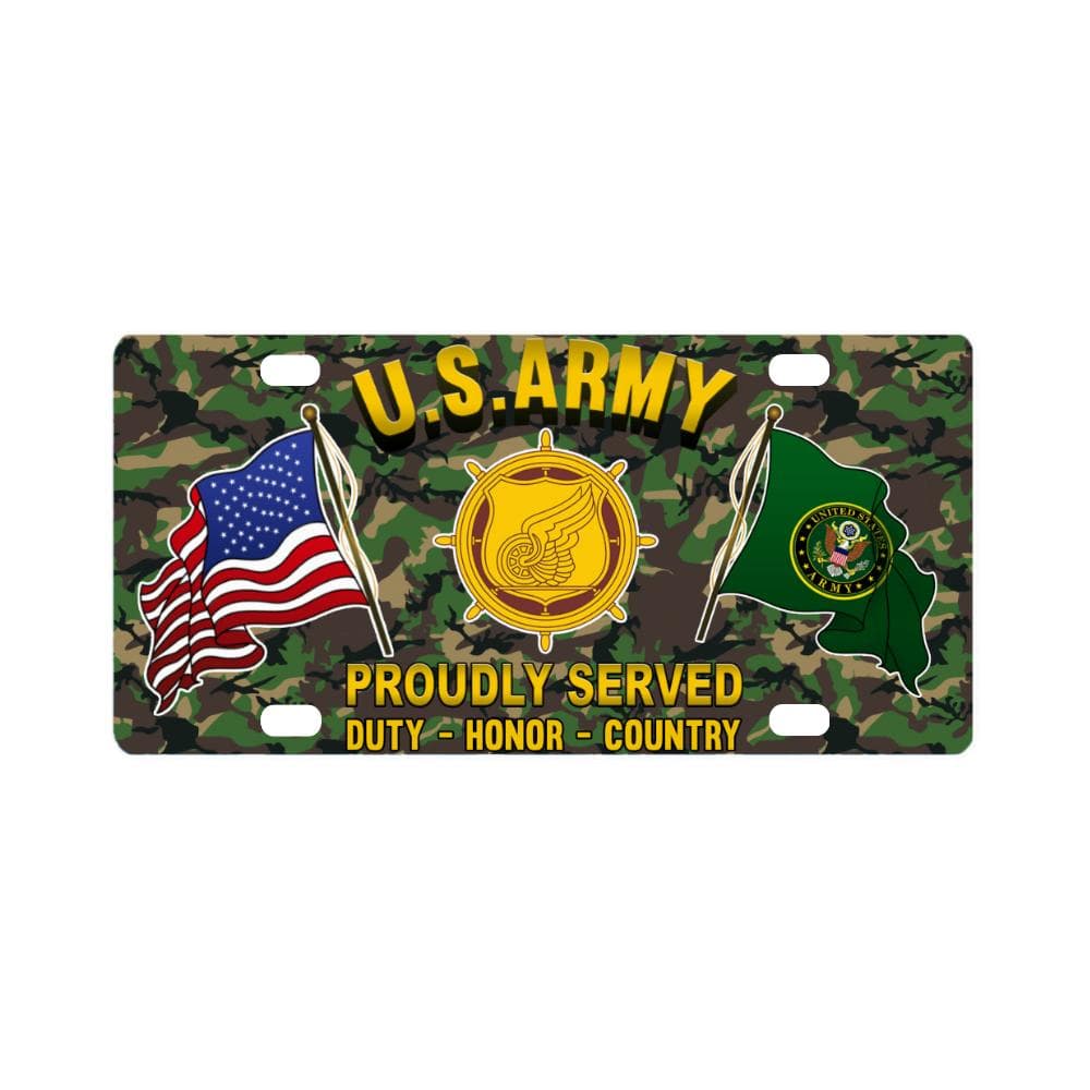 U.S. Army Transportation Corps Proudly Plate Frame Classic License Plate-LicensePlate-Army-Branch-Veterans Nation