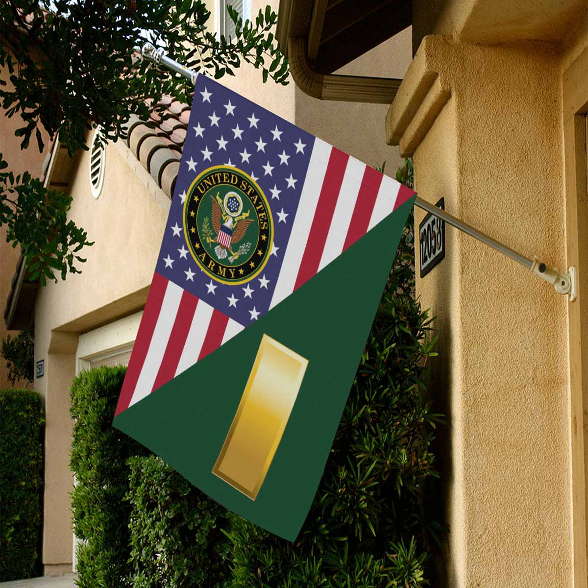 US Army O-1 Second Lieutenant O1 2LT House Flag 28 Inch x 40 Inch 2-Side Printing-HouseFlag-Army-Ranks-Veterans Nation