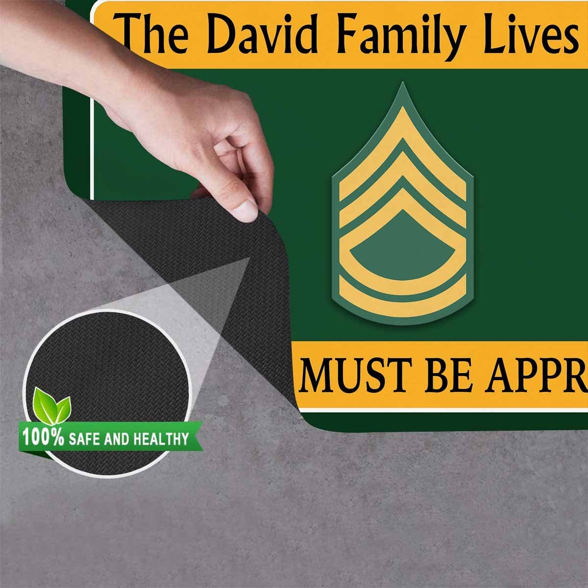 US Army Personalize Doormat 23.6 x15.7 Inches-Veterans Nation