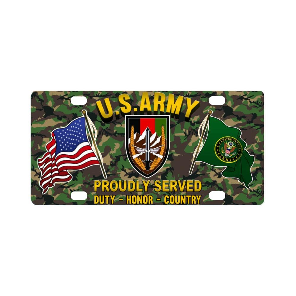 US ARMY CSIB ARMY ELEMENT, UNITED STATES FORCES-AF Classic License Plate-LicensePlate-Army-CSIB-Veterans Nation