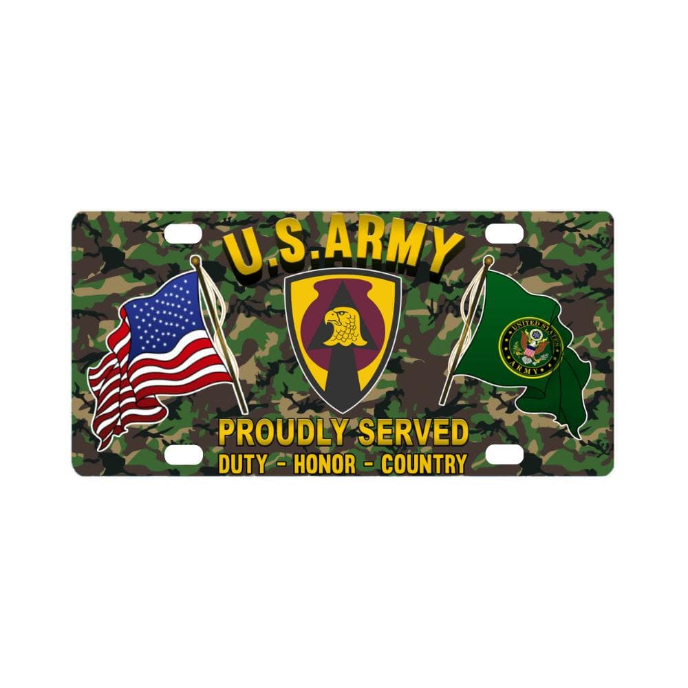 US ARMY 734 SUPPORT GROUP IOWA NATIONAL GUARD- Classic License Plate-LicensePlate-Army-CSIB-Veterans Nation