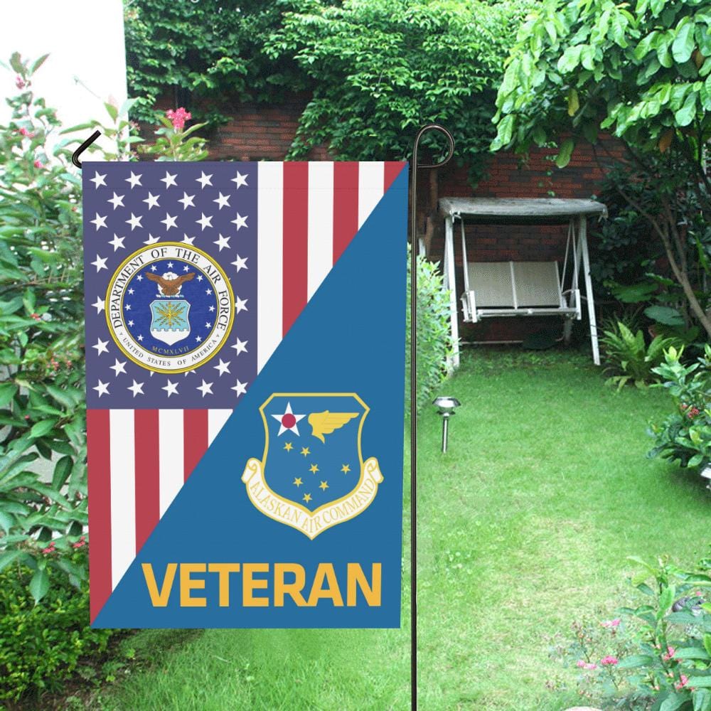 US Air Force Alaskan Air Command Veteran House Flag 28 inches x 40 inches Twin-Side Printing-HouseFlag-USAF-Shield-Veterans Nation