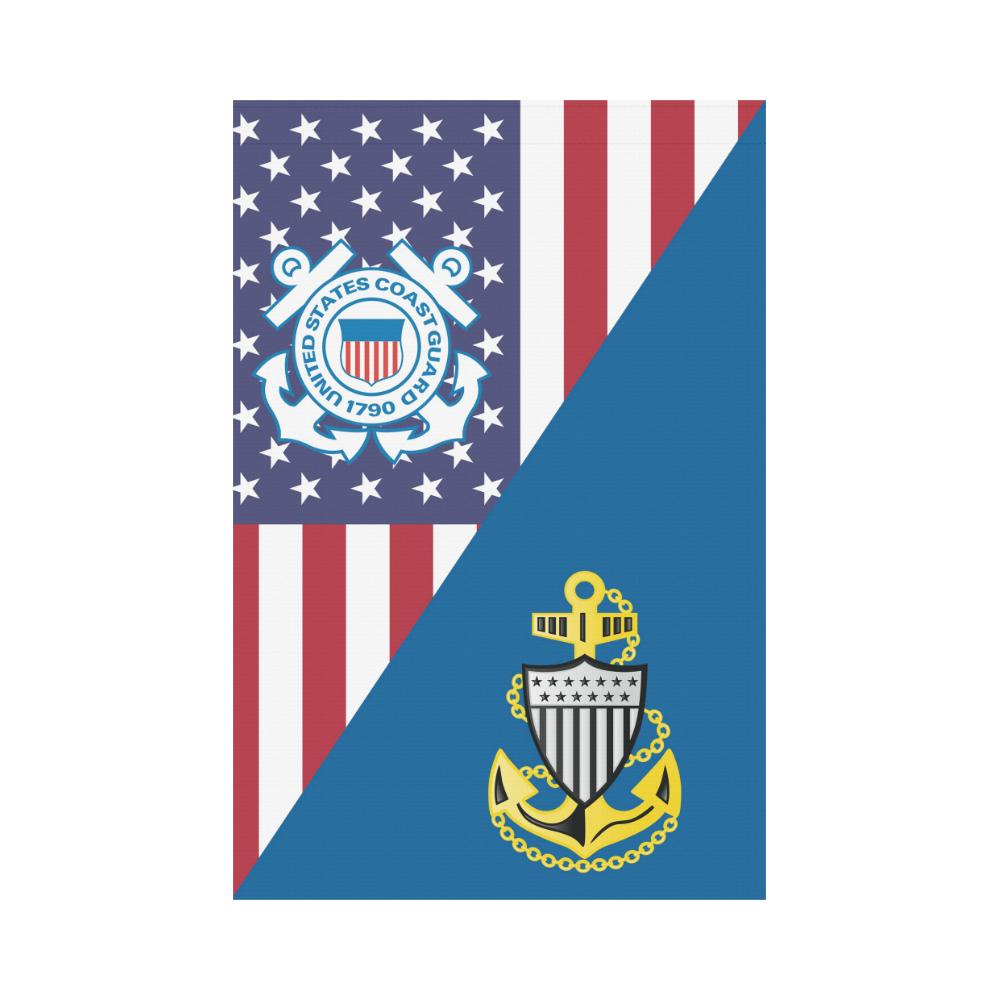 US Coast Guard E-7 Chief Petty Officer E7 CPO Garden Flag/Yard Flag 12 inches x 18 inches Twin-Side Printing-GDFlag-USCG-Collar-Veterans Nation