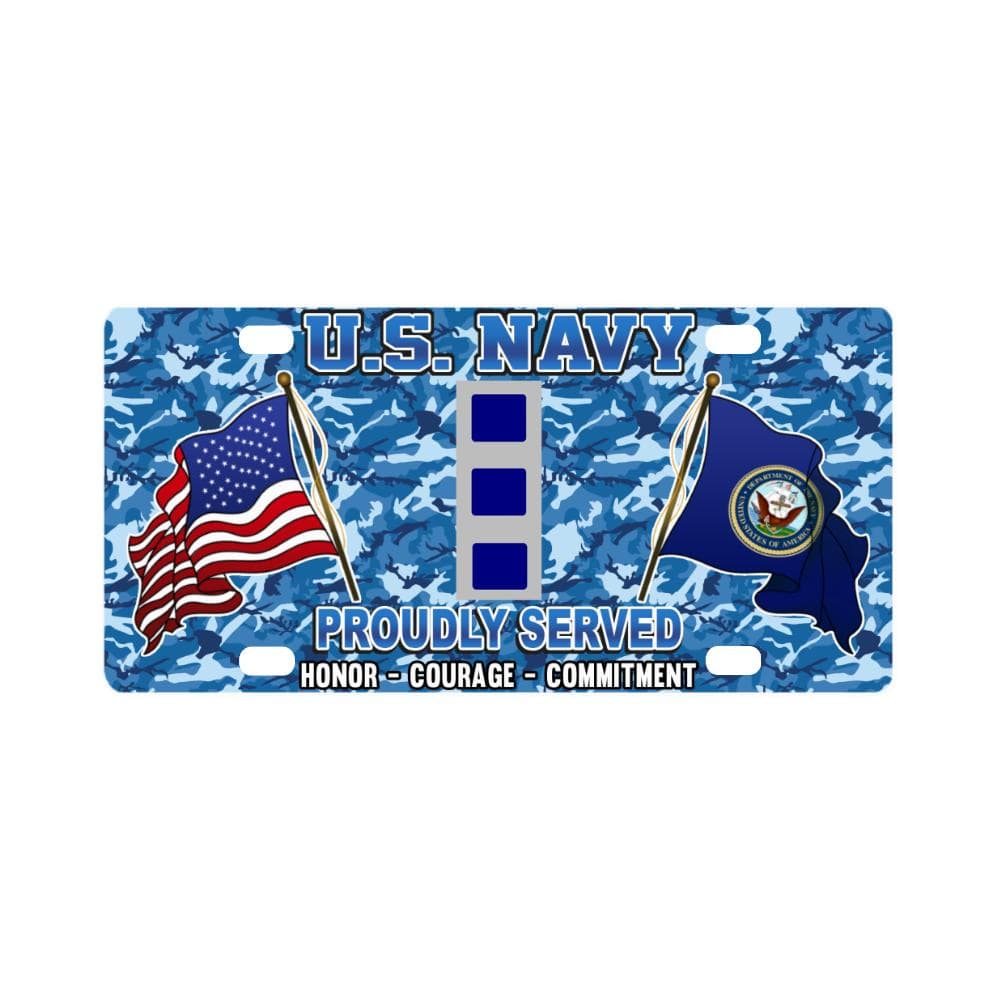 US Navy W-4 Chief Warrant Officer 4 W4 CW4 Warrant Classic License Plate-LicensePlate-Navy-Officer-Veterans Nation