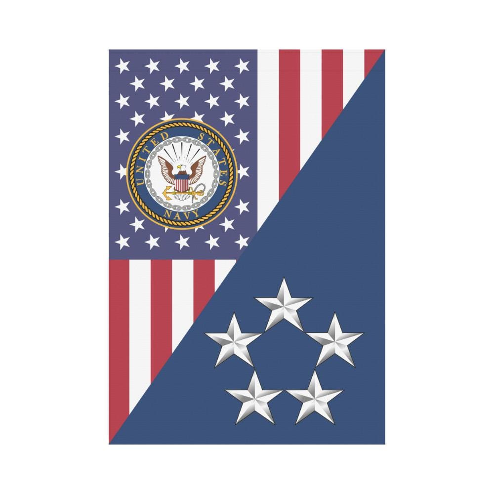 US Navy O-11 Fleet Admiral O11 FADM Flag Officer House Flag 28 inches x 40 inches Twin-Side Printing-HouseFlag-Navy-Officer-Veterans Nation