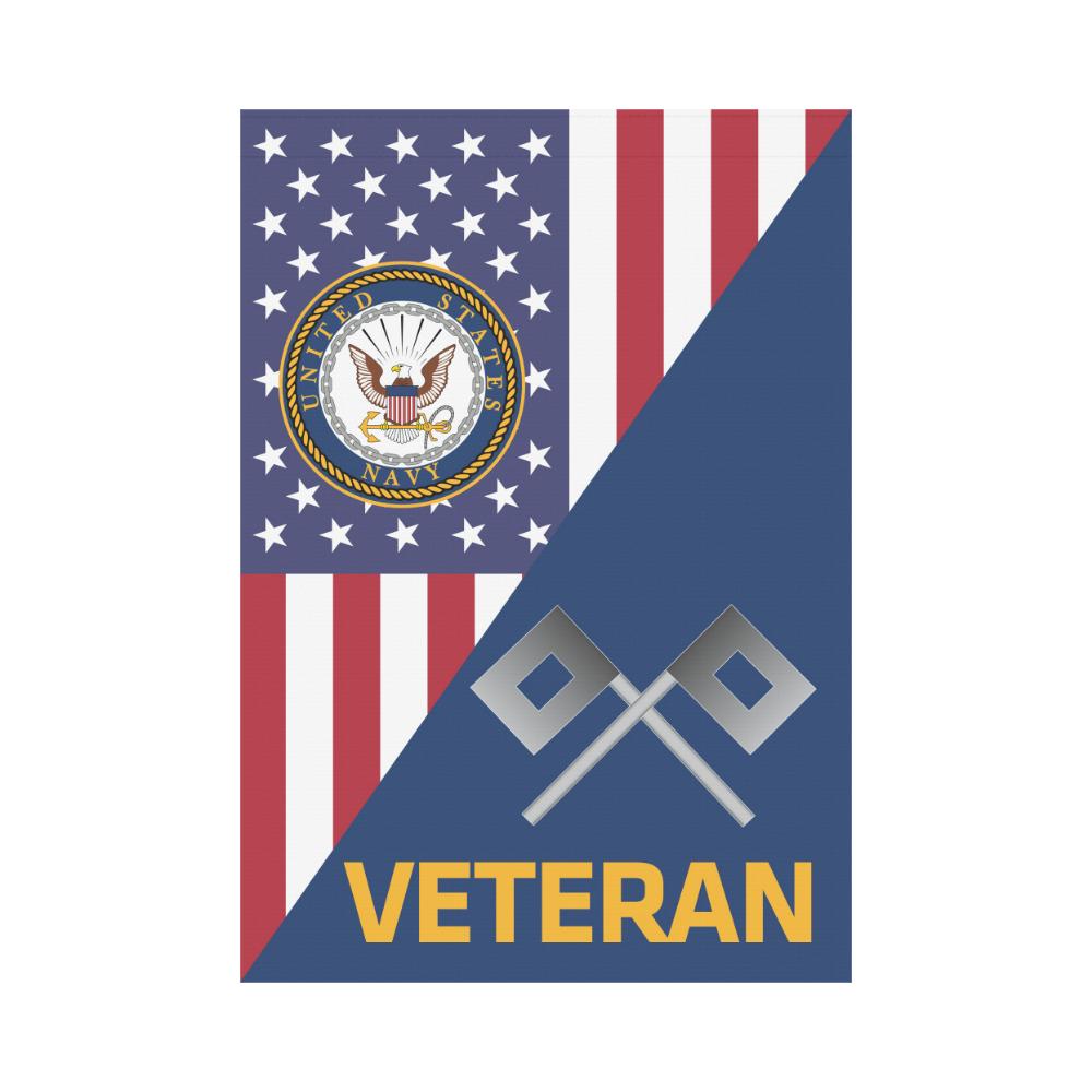 US Navy Signalman Navy SN House Flag 28 inches x 40 inches-HouseFlag-Navy-Rate-Veterans Nation