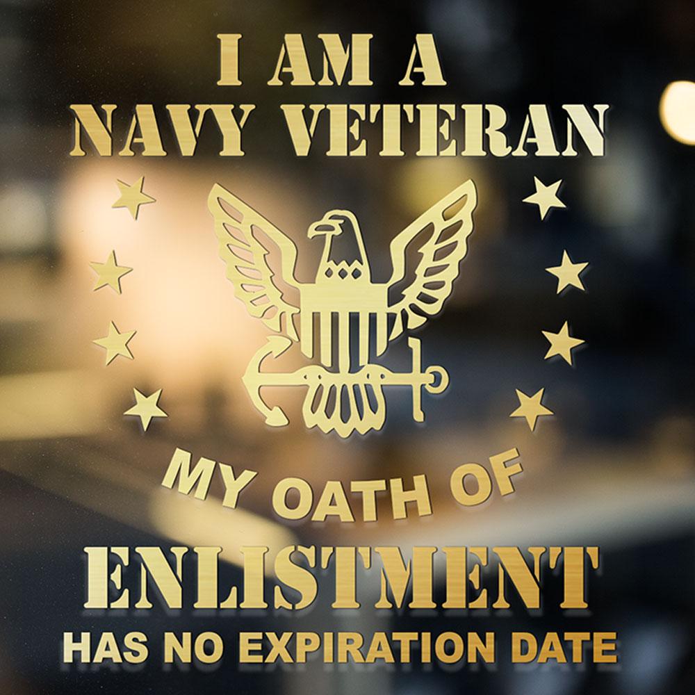 I Am A Veteran My Oath Of Enlistment Has No Expiration Date Clear Stickers-Decal-General-Veterans Nation