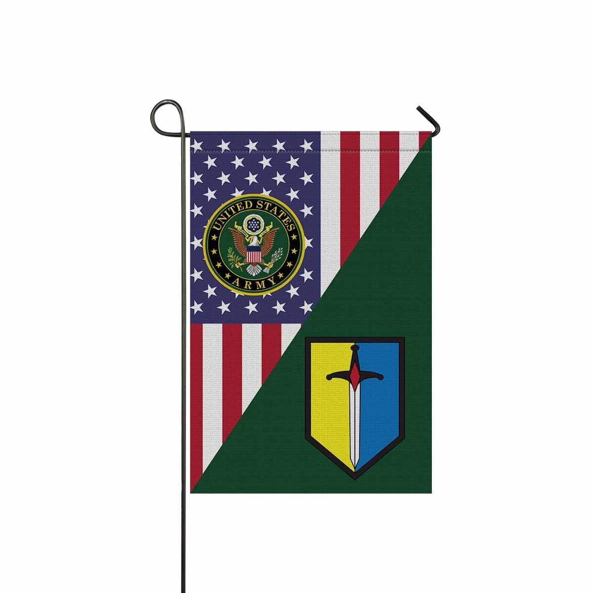 US ARMY 1ST MANEUVER ENHANCEMENT BRIGADE Garden Flag/Yard Flag 12 inches x 18 inches Twin-Side Printing-GDFlag-Army-CSIB-Veterans Nation