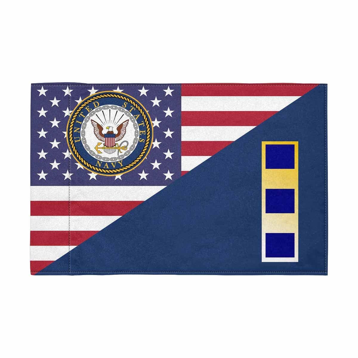 US Navy W-2 Motorcycle Flag 9" x 6" Twin-Side Printing D01-MotorcycleFlag-Navy-Veterans Nation