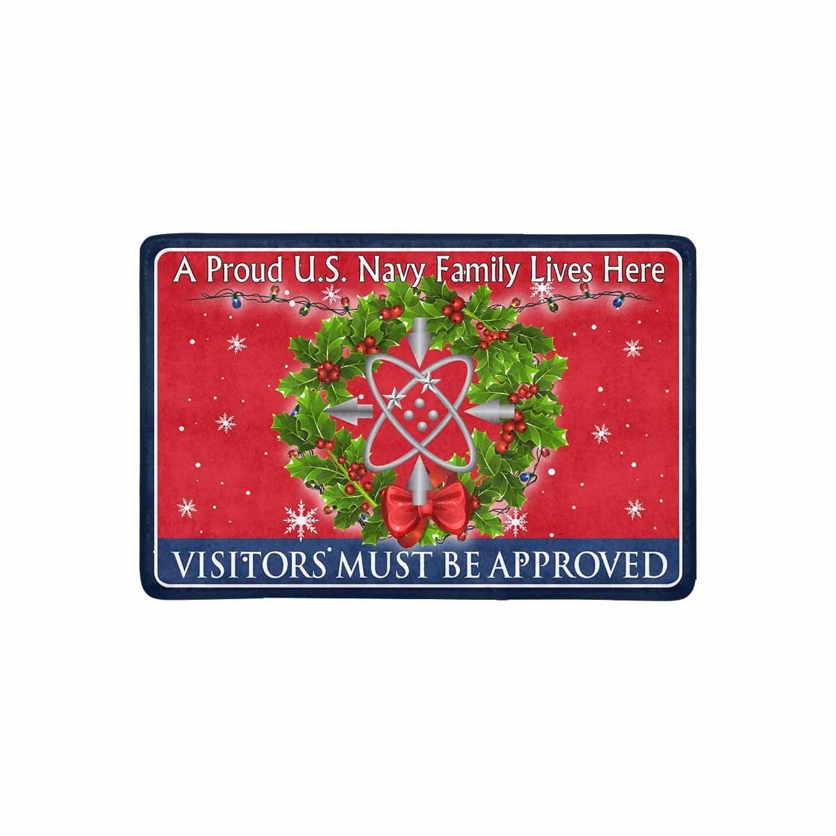 U.S Navy Data systems technician Navy DS - Visitors must be approved - Christmas Doormat-Doormat-Navy-Rate-Veterans Nation