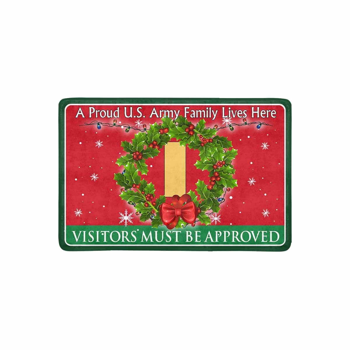 US Army O-1 Second Lieutenant O1 2LT Commissioned Officer Ranks - Visitors must be approved Christmas Doormat-Doormat-Army-Ranks-Veterans Nation