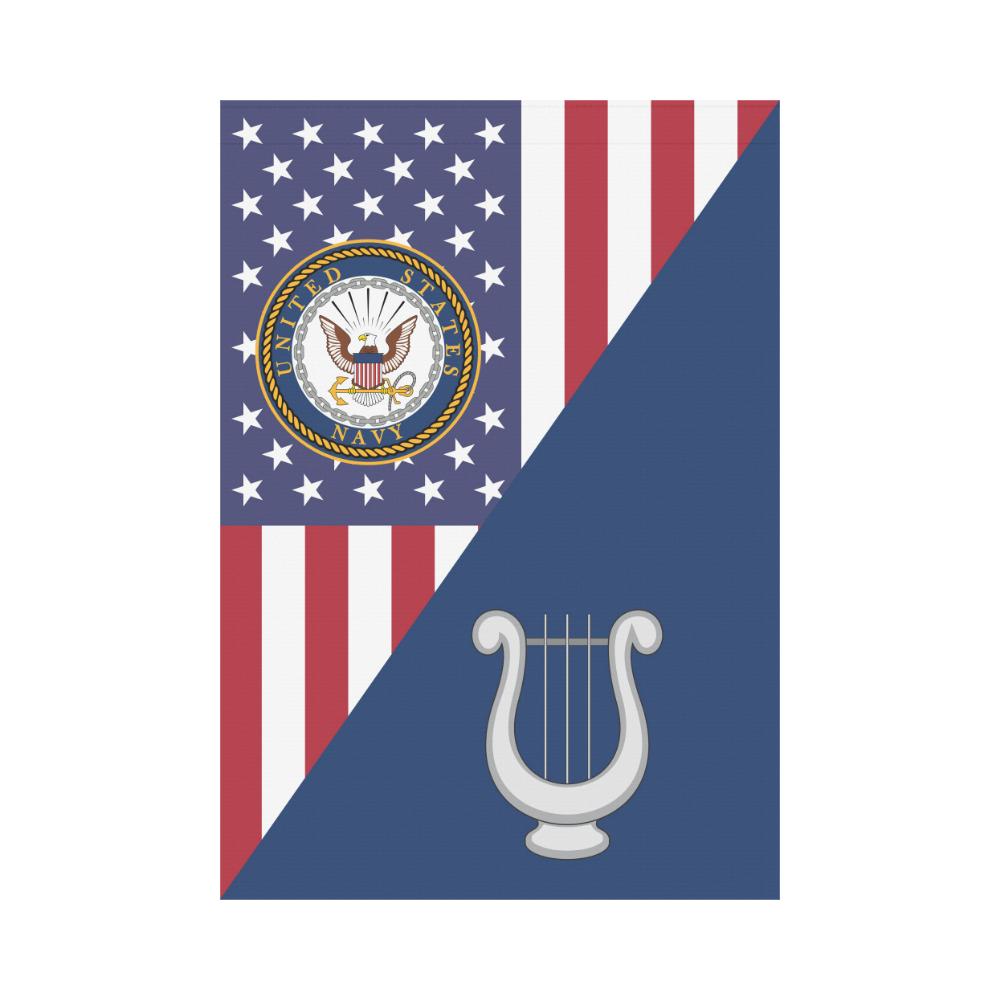 US Navy Musician Navy MU House Flag 28 inches x 40 inches Twin-Side Printing-HouseFlag-Navy-Rate-Veterans Nation