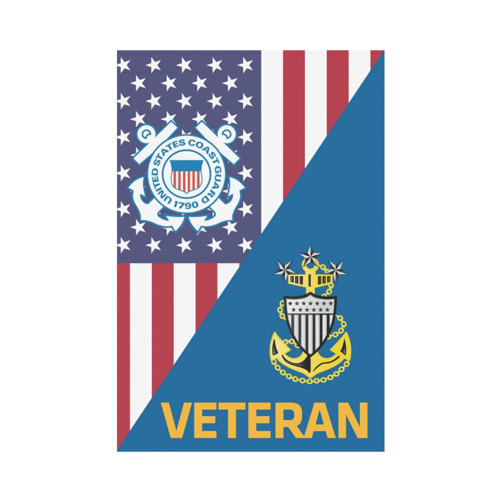 US Coast Guard E-9 Master Chief Petty Officer Veteran Garden Flag/Yard Flag 12 inches x 18 inches Twin-Side Printing-GDFlag-USCG-Collar-Veterans Nation