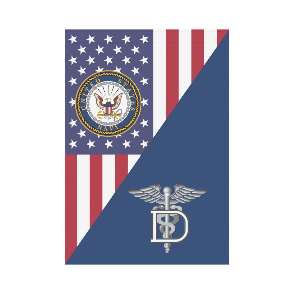 US Navy Dental Technician Navy DT House Flag 28 inches x 40 inches Twin-Side Printing-HouseFlag-Navy-Rate-Veterans Nation