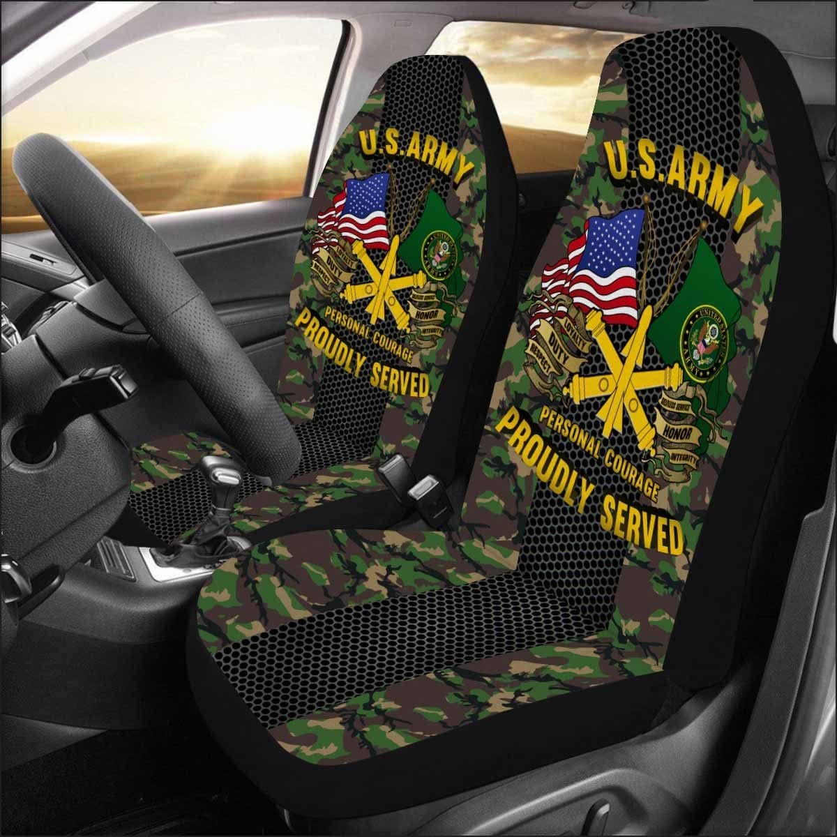 US Army Air Defense Artillery Car Seat Covers (Set of 2)-SeatCovers-Army-Branch-Veterans Nation