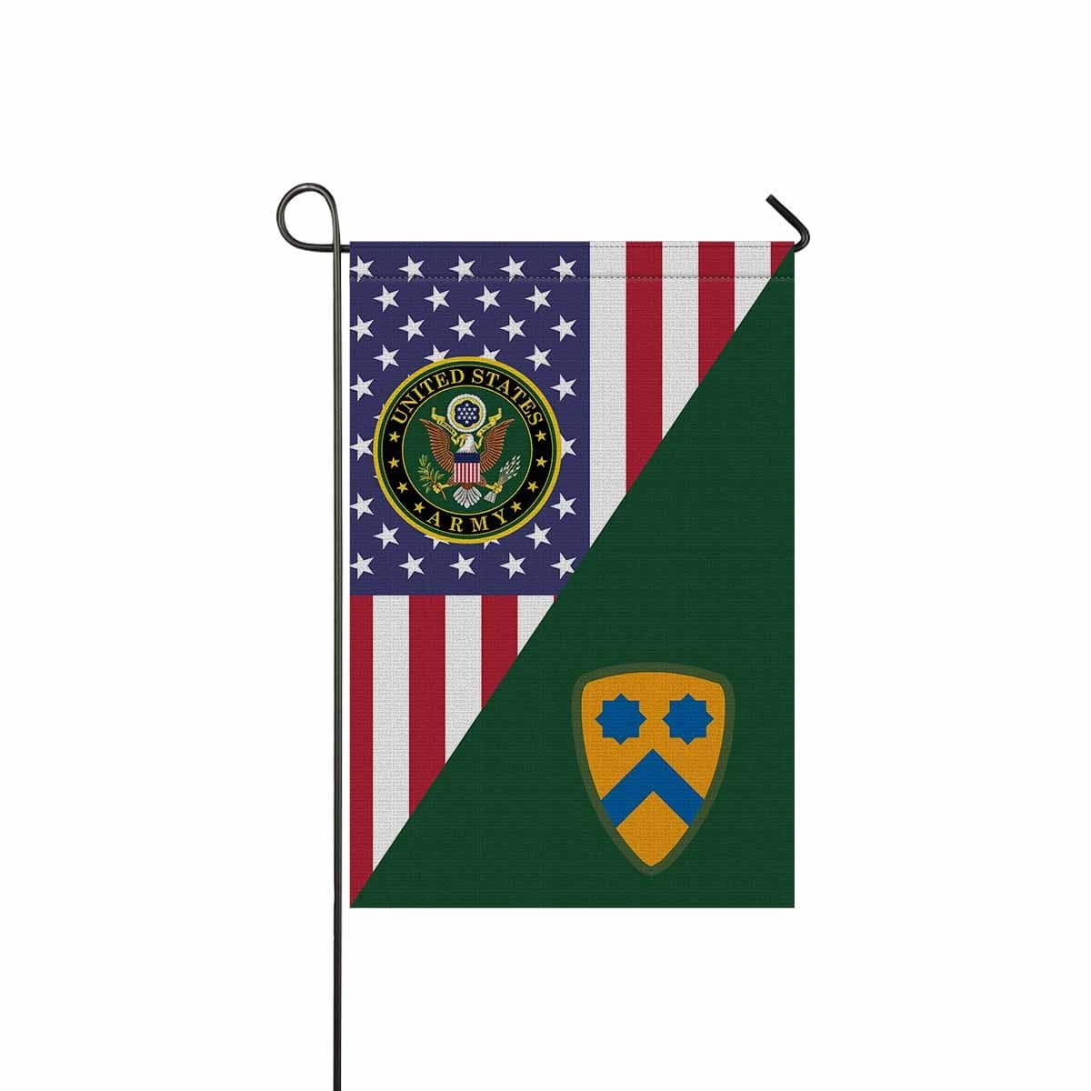 US Army 2nd Cavalry Division Garden Flag/Yard Flag 12 inches x 18 inches Twin-Side Printing-GDFlag-Army-CSIB-Veterans Nation