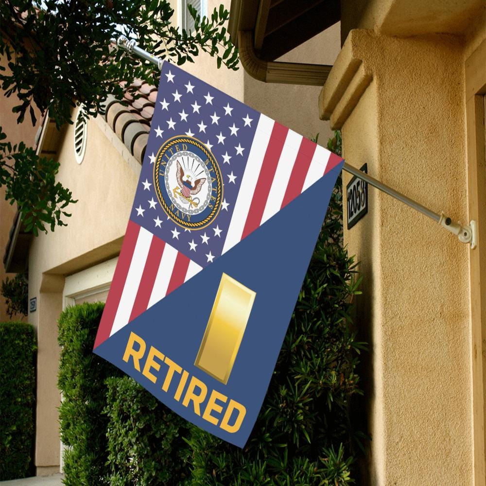 US Navy O-1 Ensign O1 ENS Junior Officer Retired House Flag 28 inches x 40 inches Twin-Side Printing-HouseFlag-Navy-Officer-Veterans Nation