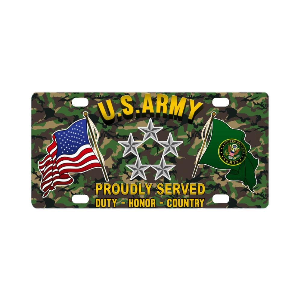 US Army O-10 General of the Army O10 GA General Of Classic License Plate-LicensePlate-Army-Ranks-Veterans Nation