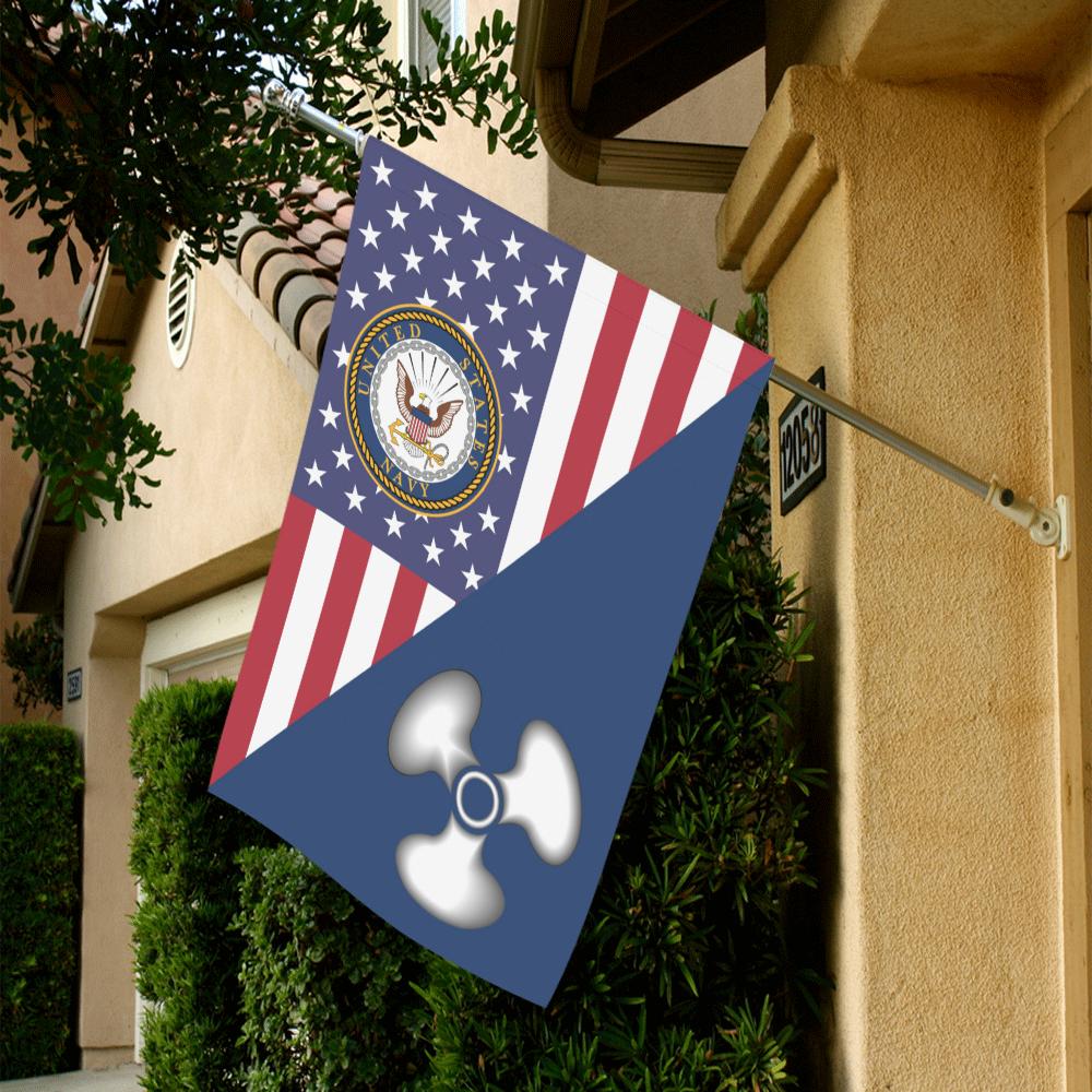 US Navy Machinist's Mate Navy MM House Flag 28 inches x 40 inches Twin-Side Printing-HouseFlag-Navy-Rate-Veterans Nation
