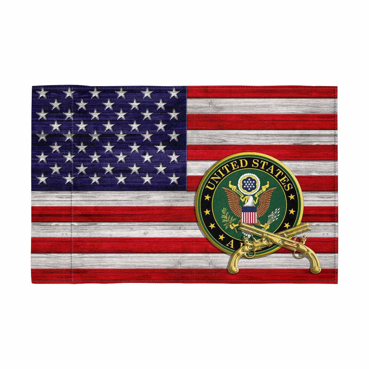 US Army Military Police Corps Motorcycle Flag 9" x 6" Twin-Side Printing D02-MotorcycleFlag-Army-Veterans Nation