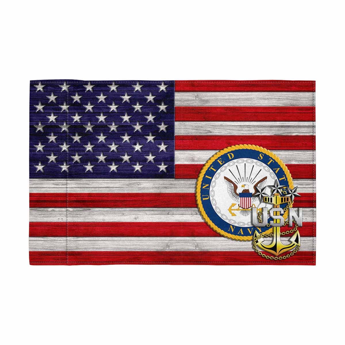 US Navy E-9 Master Chief Petty Officer Of The Navy MCPON Motorcycle Flag 9" x 6"(Each Piece With Different Printing）-Garden Flag-Veterans Nation
